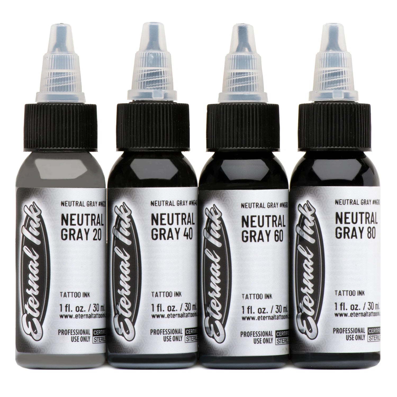 Eternal Ink Neutral Gray zestaw tuszy artystycznych 4 szt.