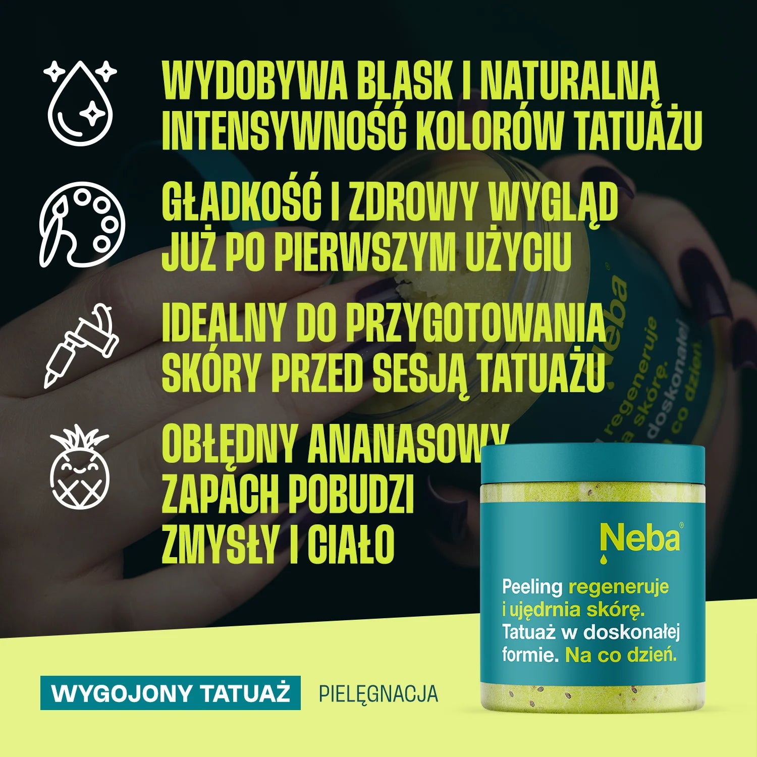 Neba peeling do tatuażu