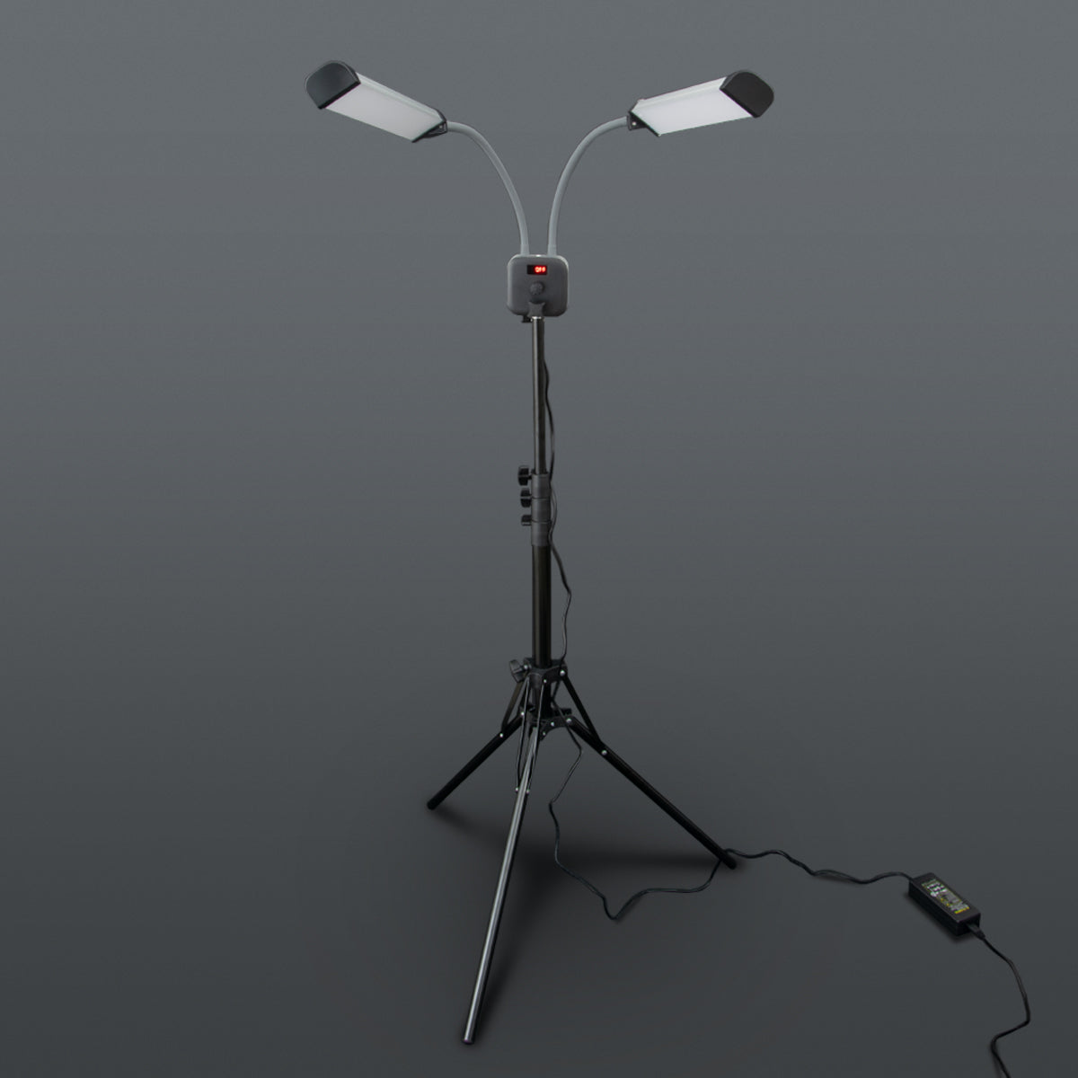 Lampa LED do tatuażu na statywie z 2 ramionami