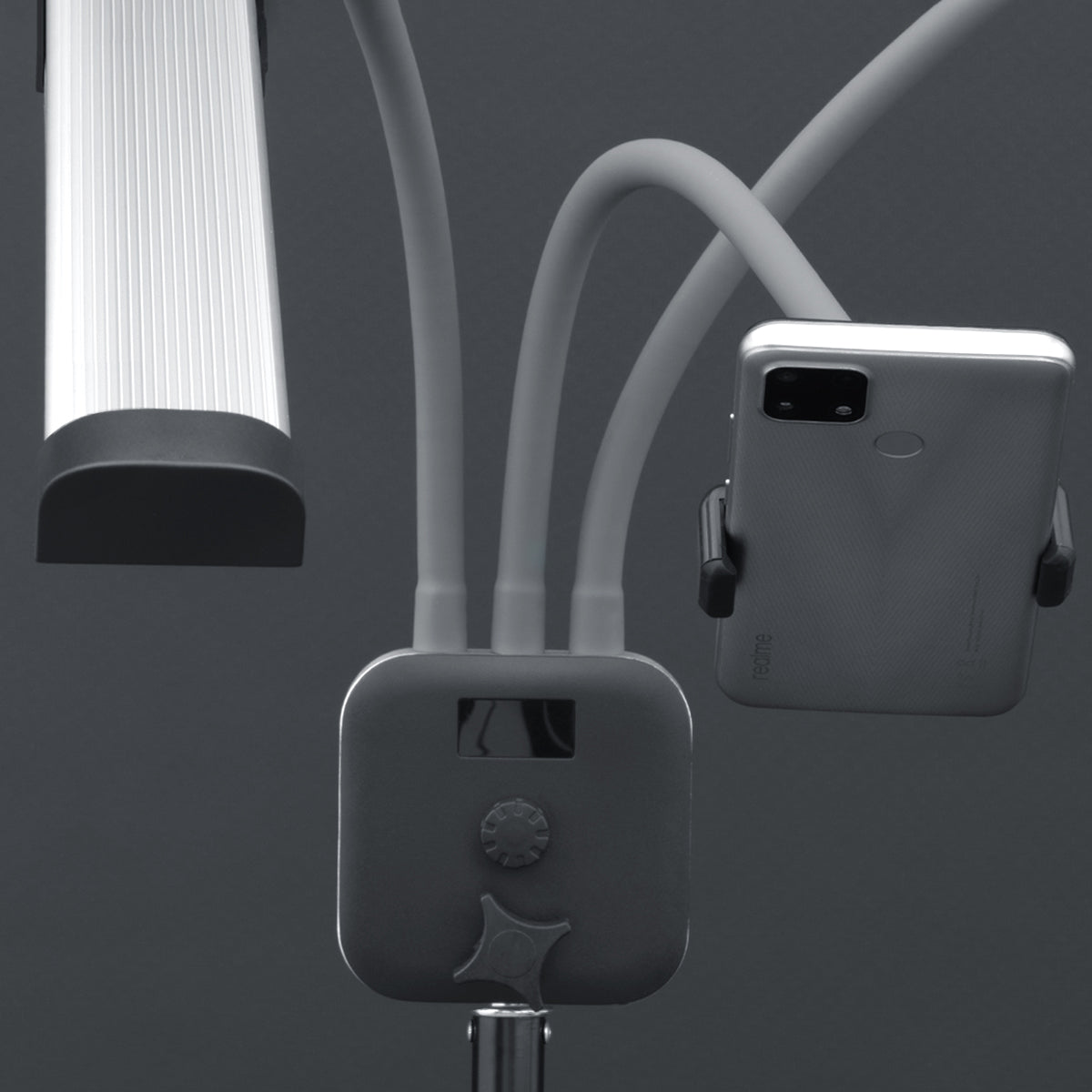 Lampa LED do tatuażu na statywie z 2 ramionami