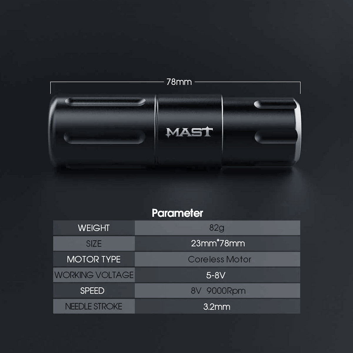 Mast Nano bezprzewodowa maszynka do tatuażu pen 3.2 mm
