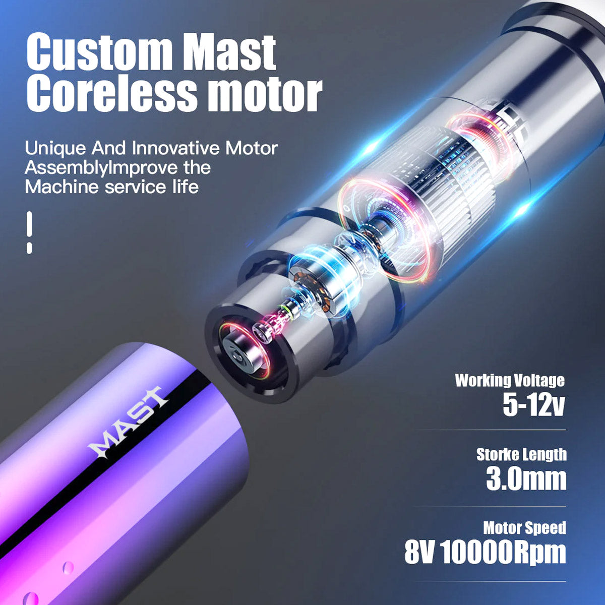 Mast Siya bezprzewodowa maszynka do pmu pen 3.0 mm