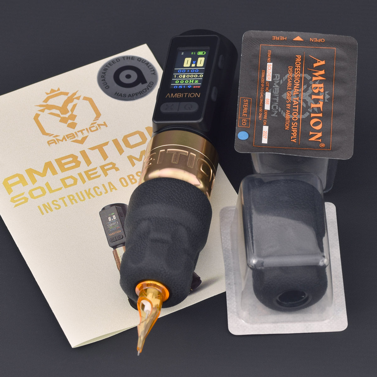 Ambition Soldier Max bezprzewodowa maszynka do tatuażu pen 4.0 mm