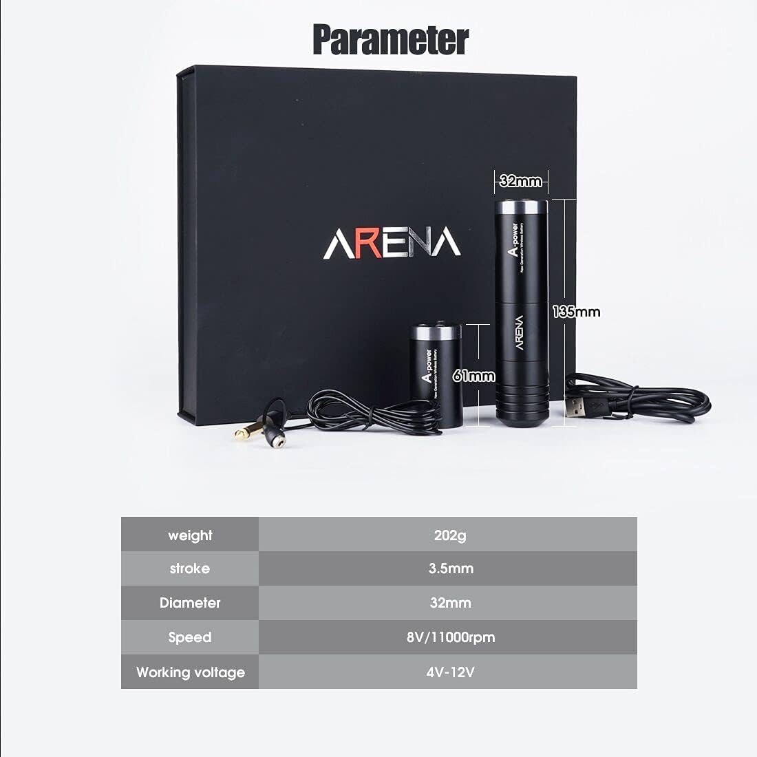 Arena A-Power bezprzewodowa maszynka do tatuażu pen 3.5 mm