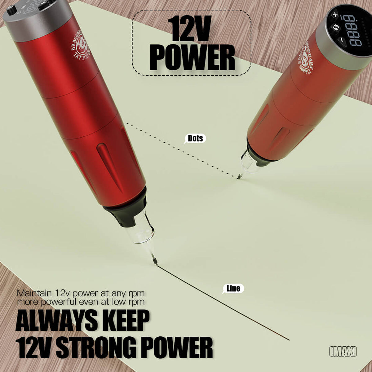Dragonhawk X8 bezprzewodowa maszynka do tatuażu pen 4.0 mm