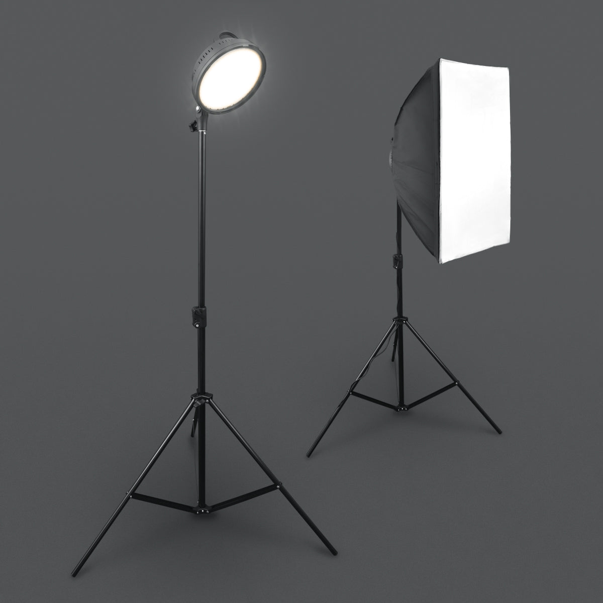 Lampa studyjna LED do tatuażu z softboxem na statywie