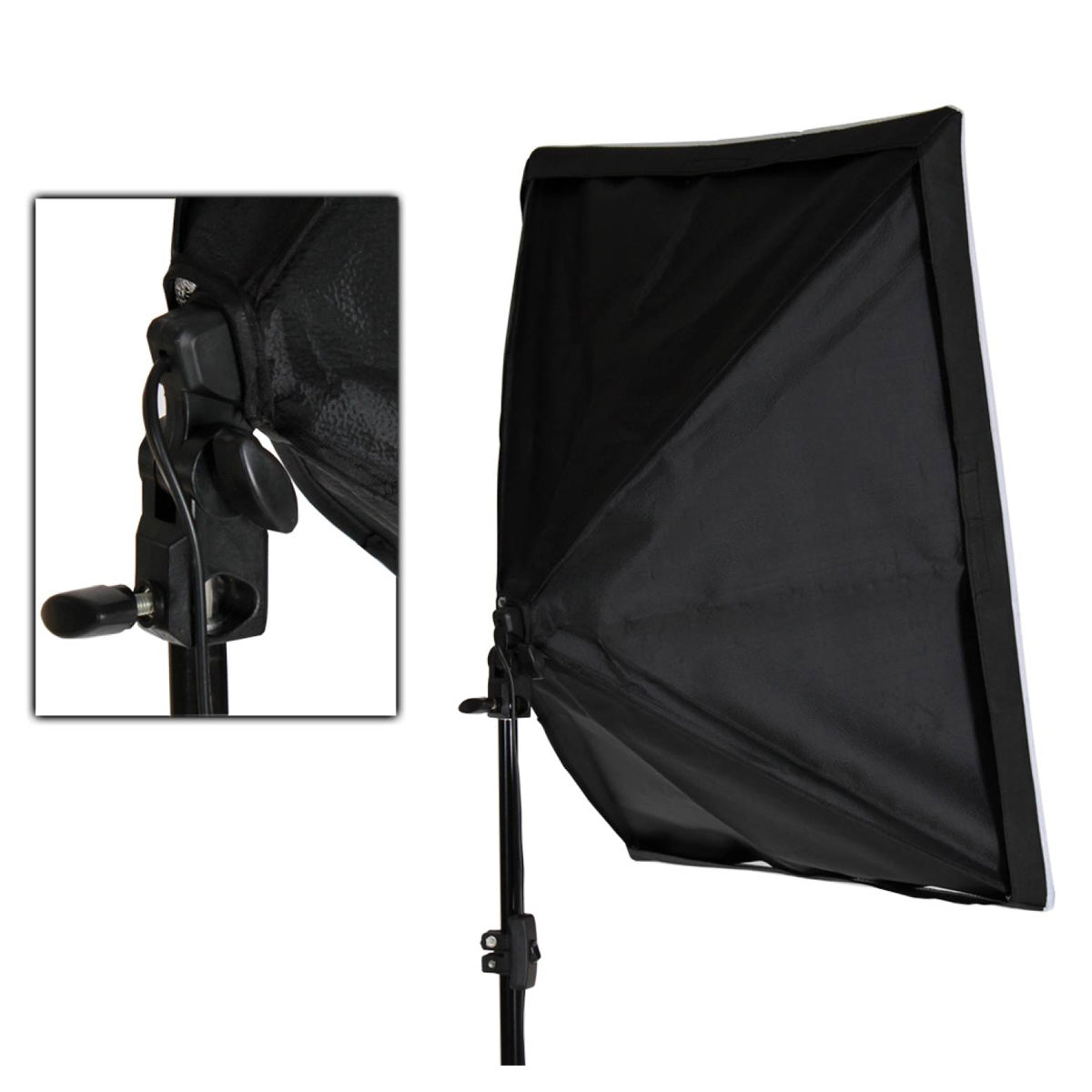 Lampa studyjna do tatuażu z softboxem na statywie