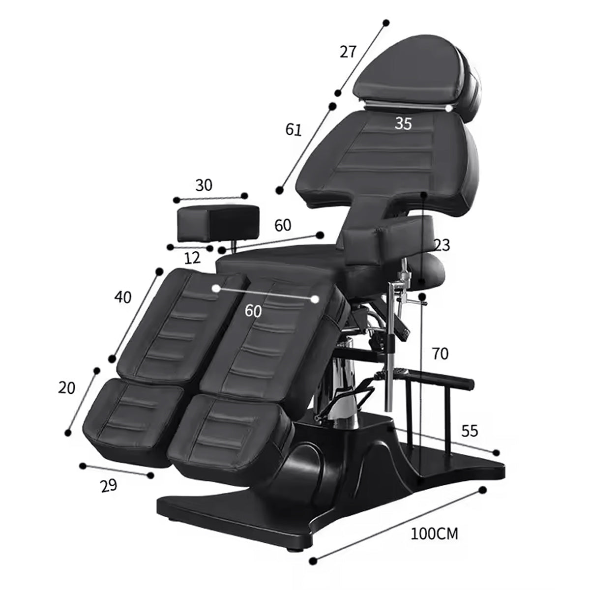 Master Ink fotel hydrauliczny do tatuażu