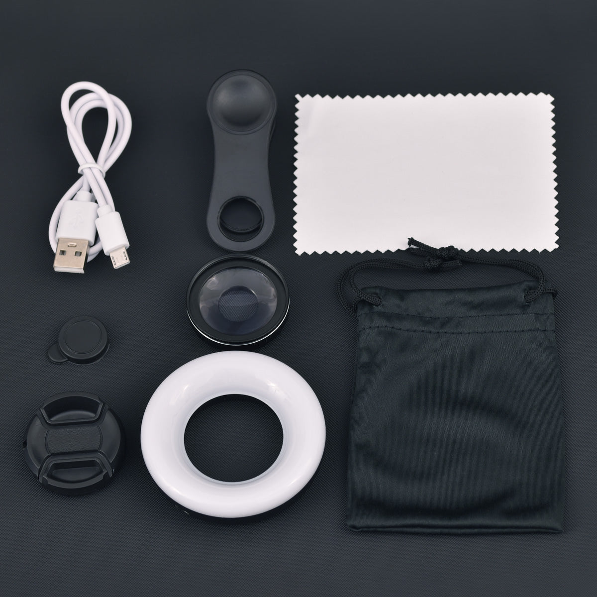 Lampka LED z soczewką makro do smartfona