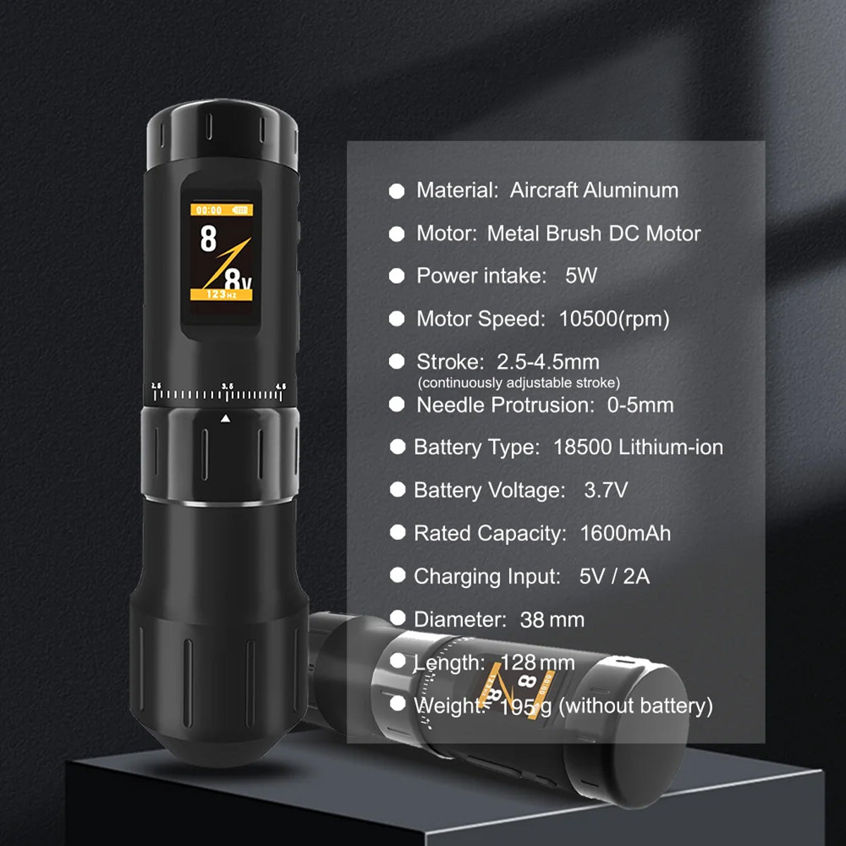 Spark 1 bezprzewodowa maszynka do tatuażu pen regulowany skok 2.5-4.5 mm
