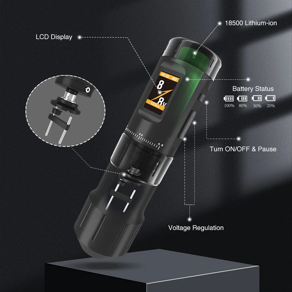 Spark 1 bezprzewodowa maszynka do tatuażu pen regulowany skok 2.5-4.5 mm