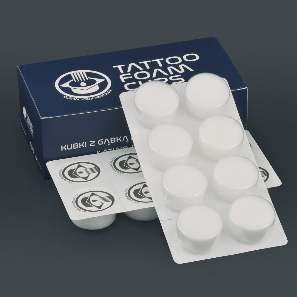 Sirius Tattoo Foam Cups gąbki do czyszczenia igieł