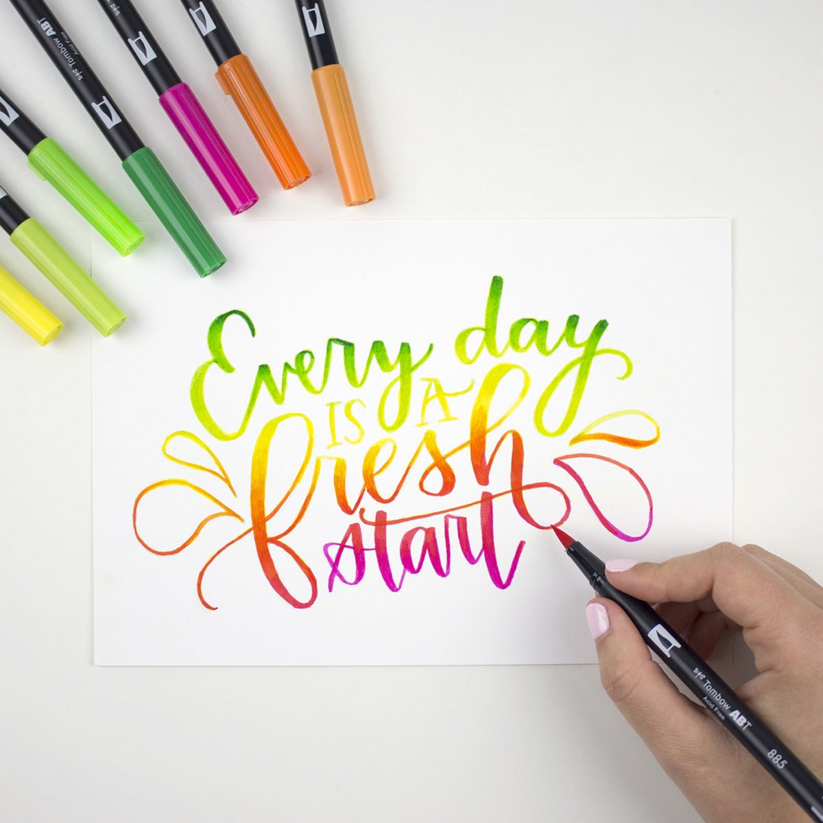 Tombow Abt Dual Brush Pen dwustronny marker do skóry