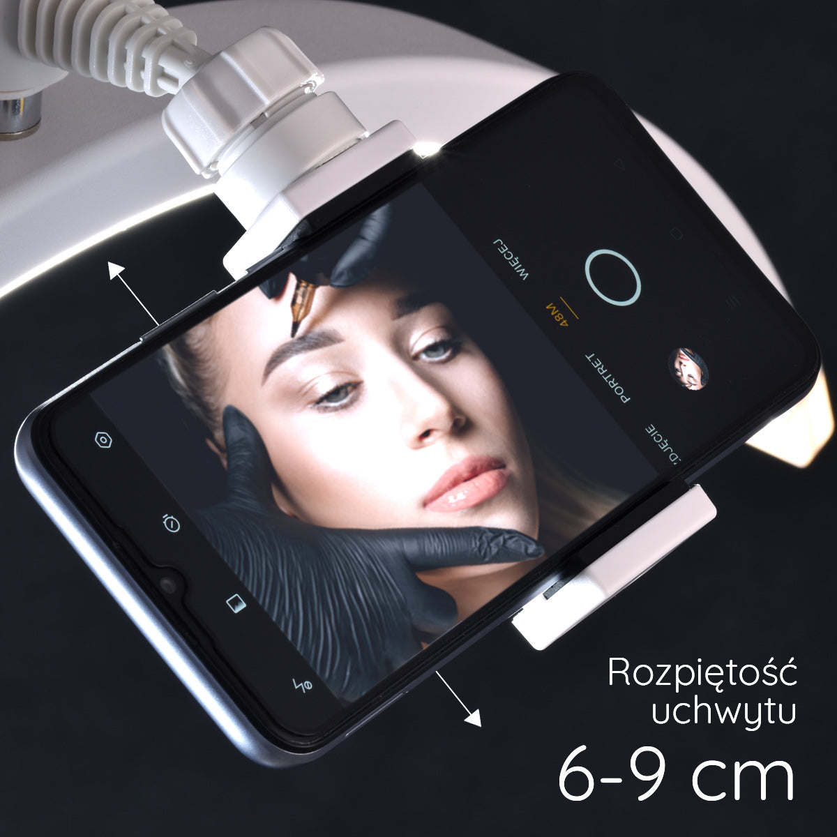 TouchSkin lampa LED półksiężycowa 23" do tatuażu
