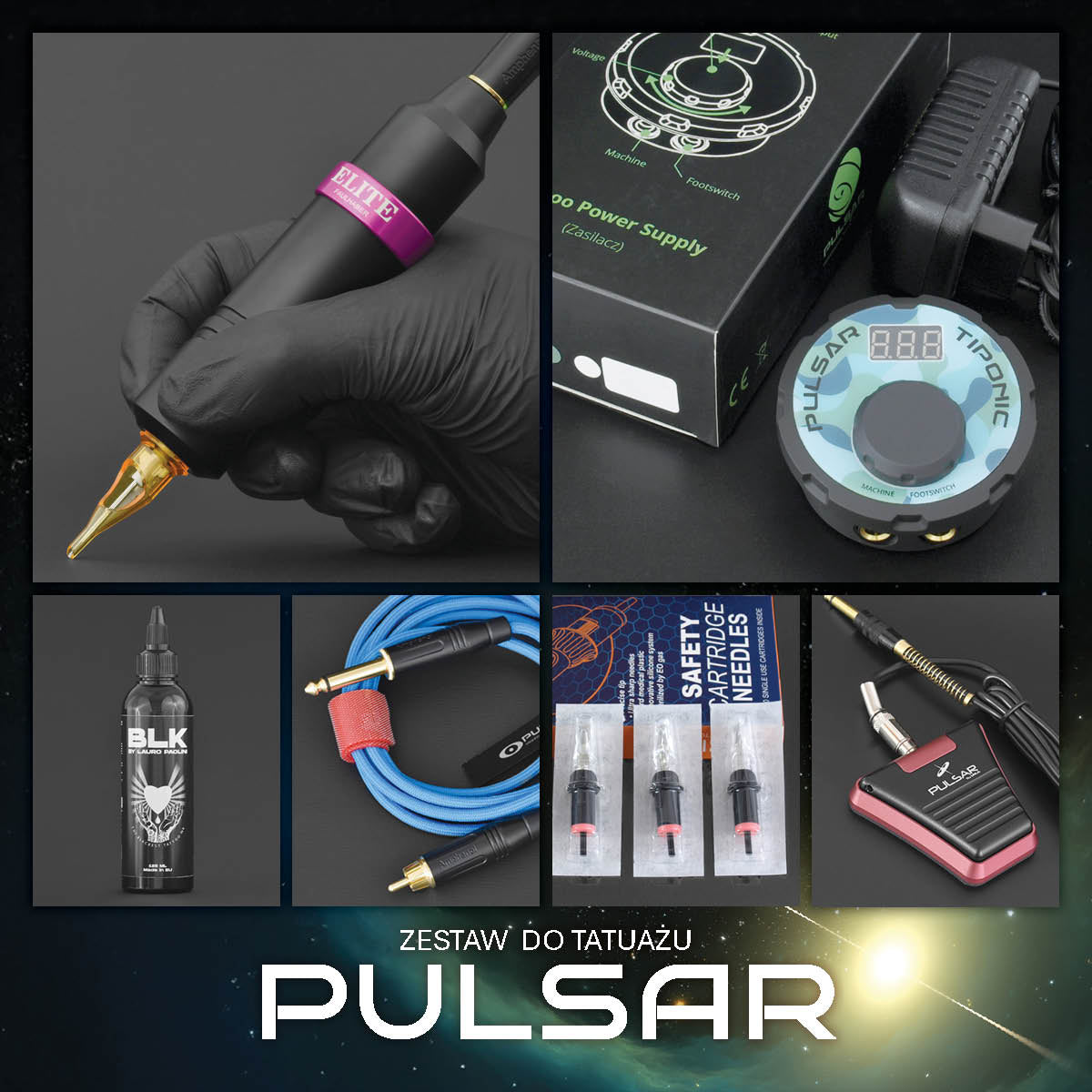 Zestaw do tatuażu Pulsar z maszynką pen