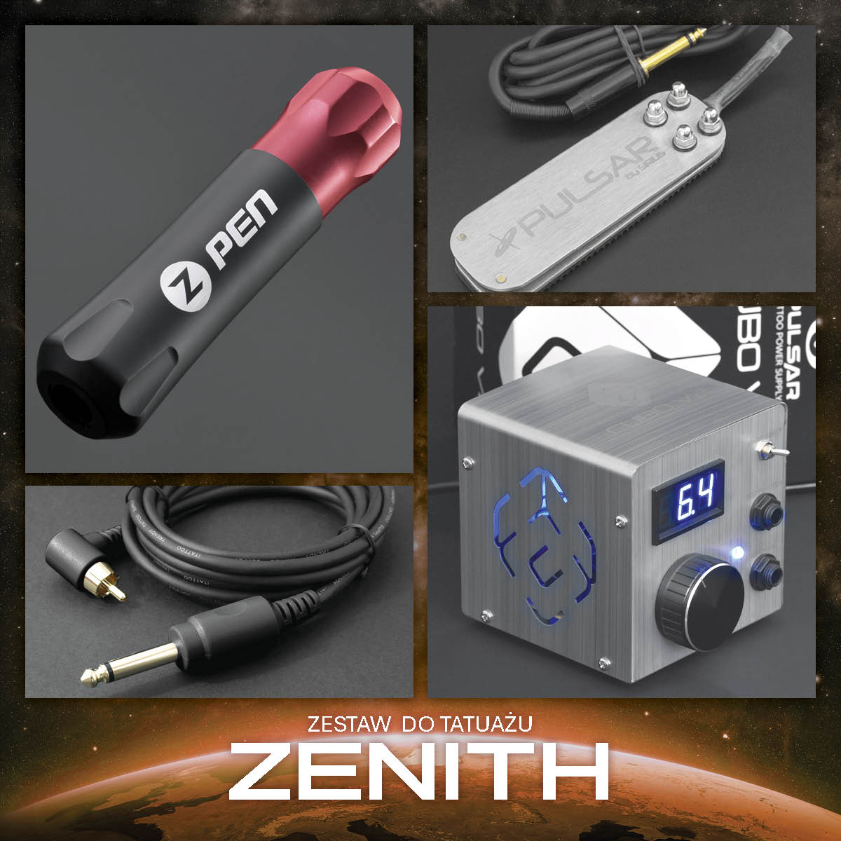 Zestaw do tatuażu Zenith z maszynką pen
