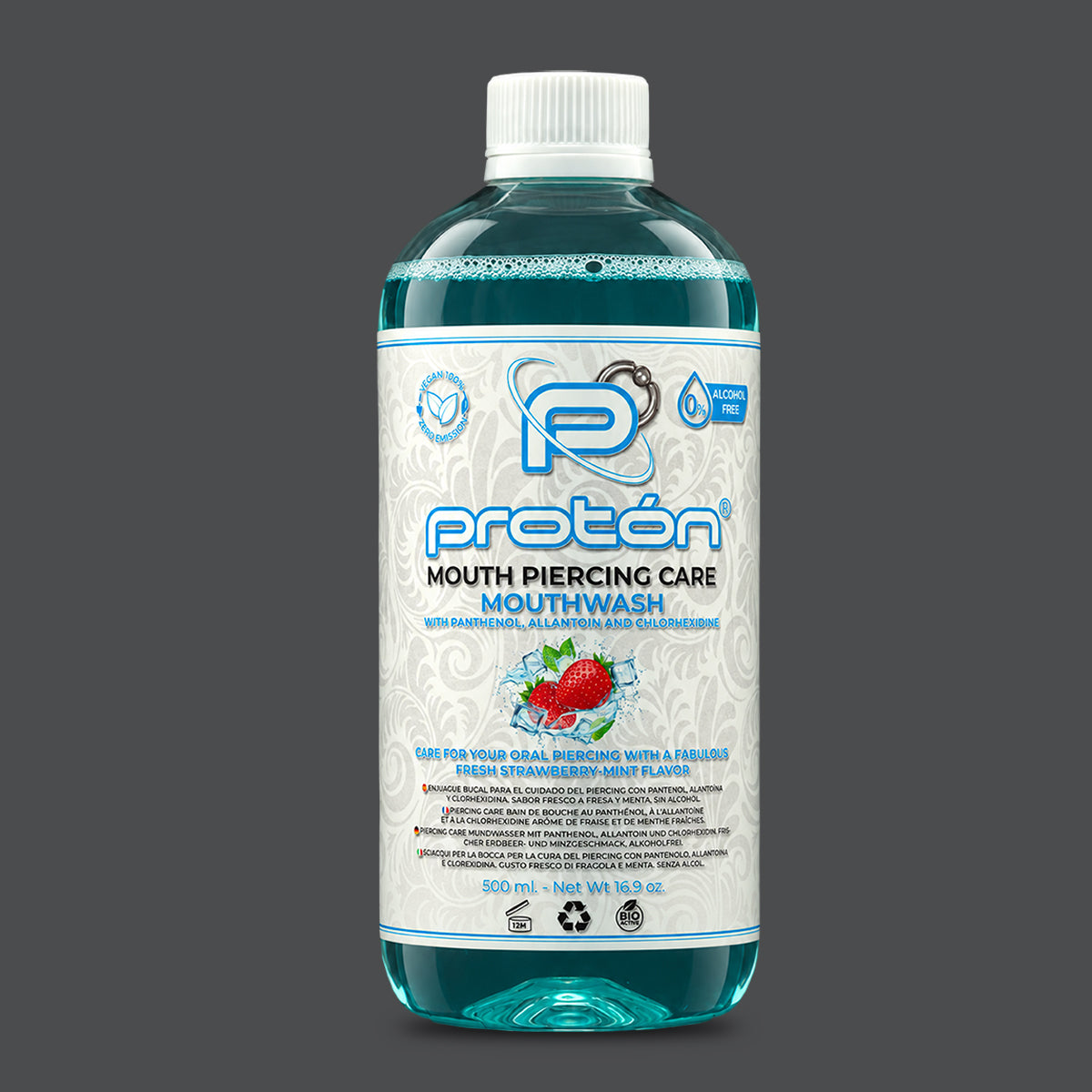 Proton Mouthwash liquide pour l'hygiène bucco-dentaire après piercing
