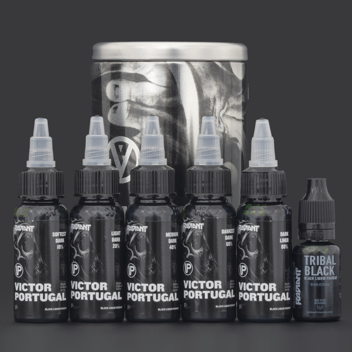 Radiant Victor Portugal Darkest Collector's Ink zestaw tuszy artystycznych 5 szt.