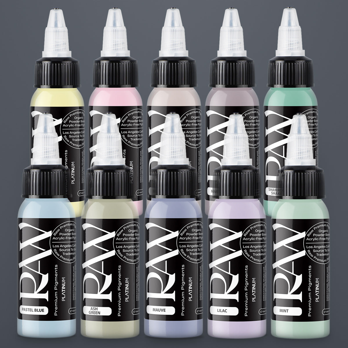 Raw Pastel zestaw tuszy do tatuażu 10 szt.