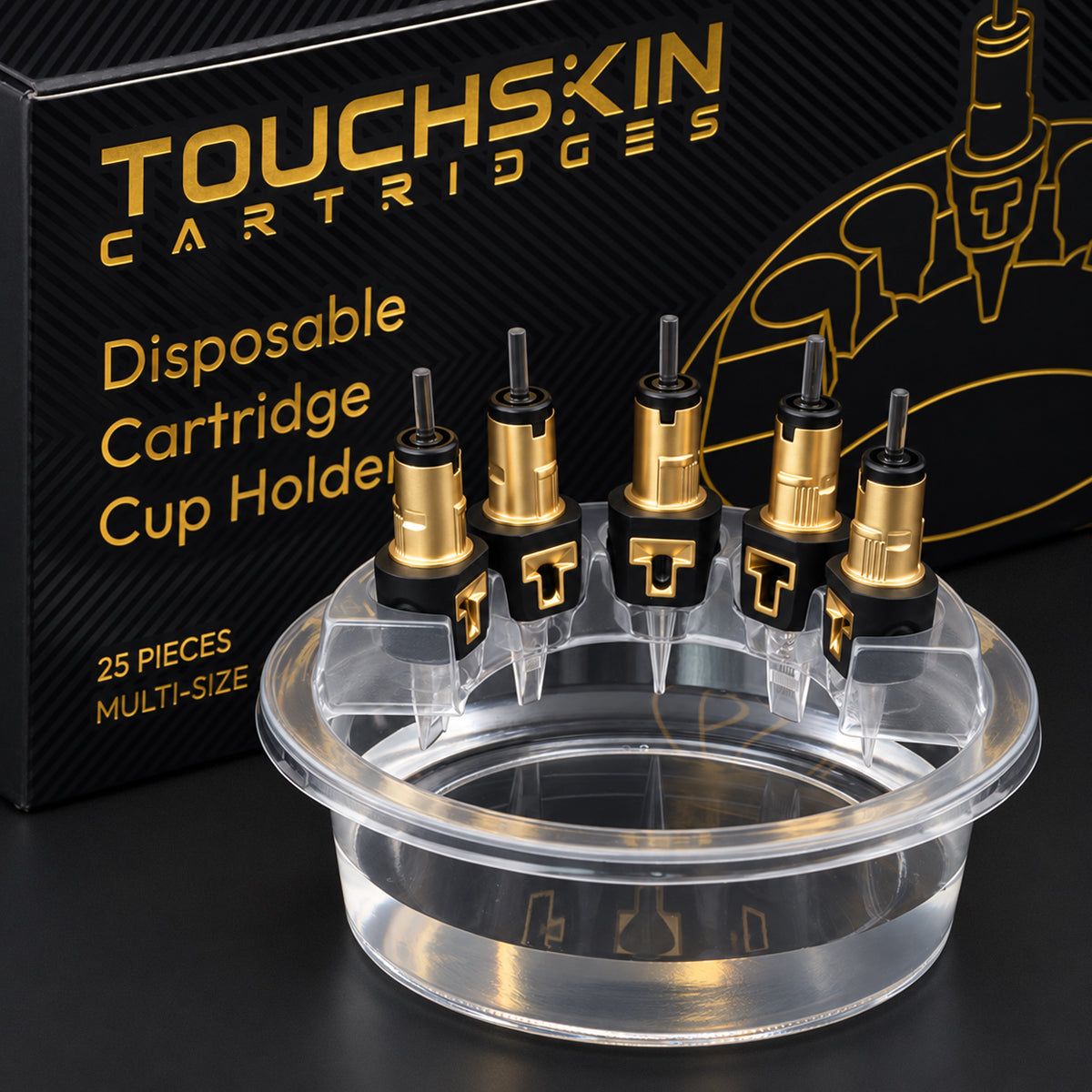 TouchSkin podstawki na kartridże z pojemnikiem do płukania