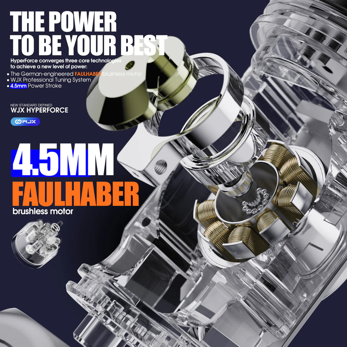 WJX Hyper Force bezprzewodowa maszynka do tatuażu pen  4.5 mm