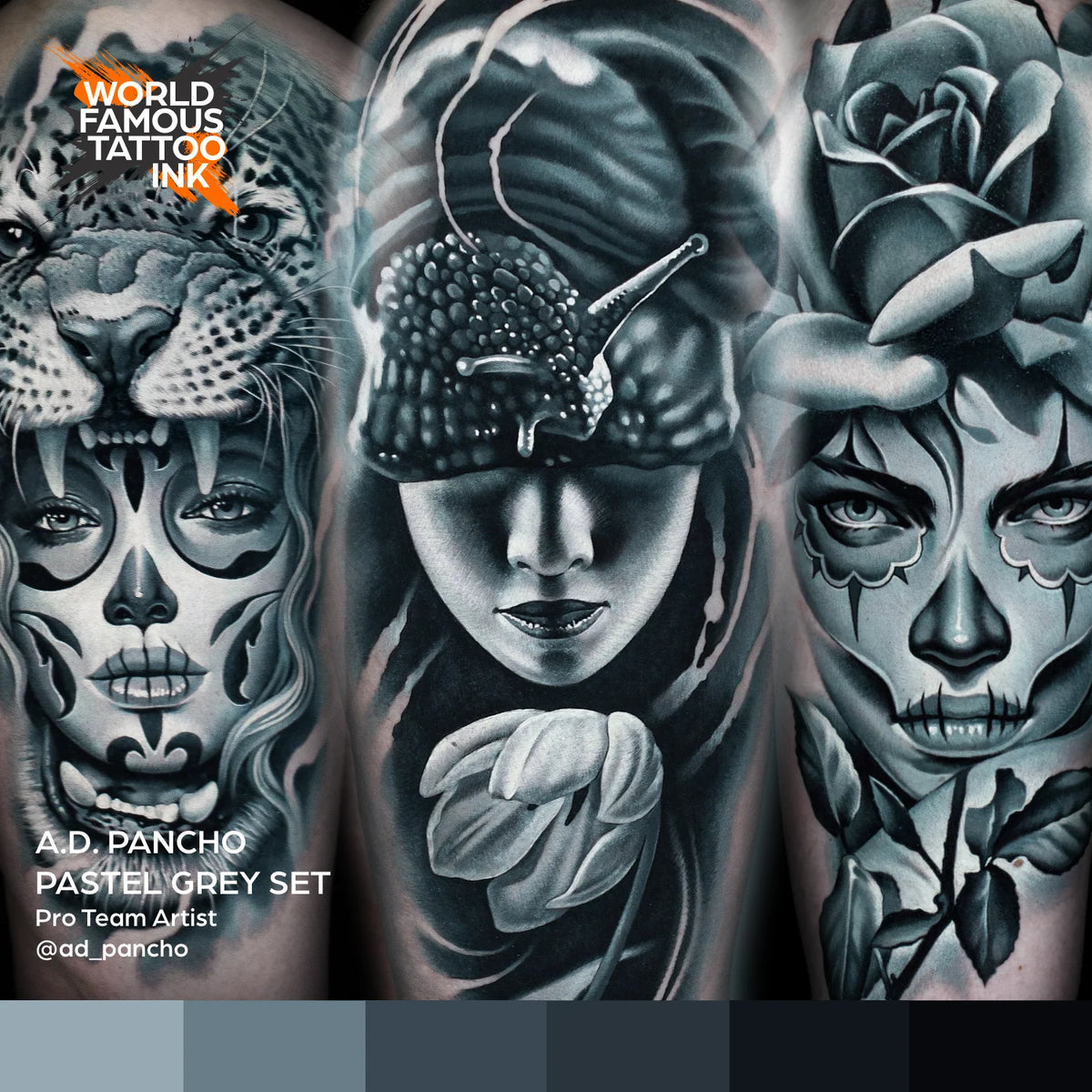 World Famous A.D. Pancho Pastel Grey 2 artistic ink
